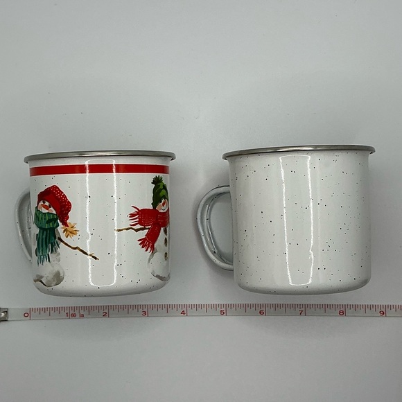 Hallmark Christmas Lot of 2 Coffee Tea Mug Cup Santa MITFORD‎ Jan Karan Snowman - Picture 2 of 5